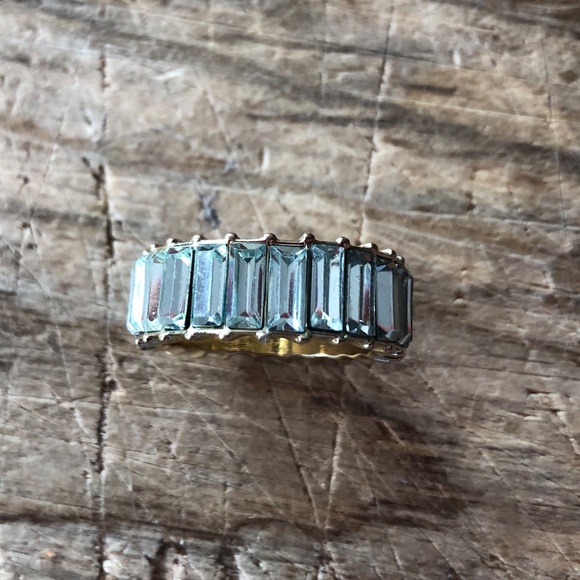 Pale Blue Baublebar size 9 Cocktail Ring - Picture 2 of 4